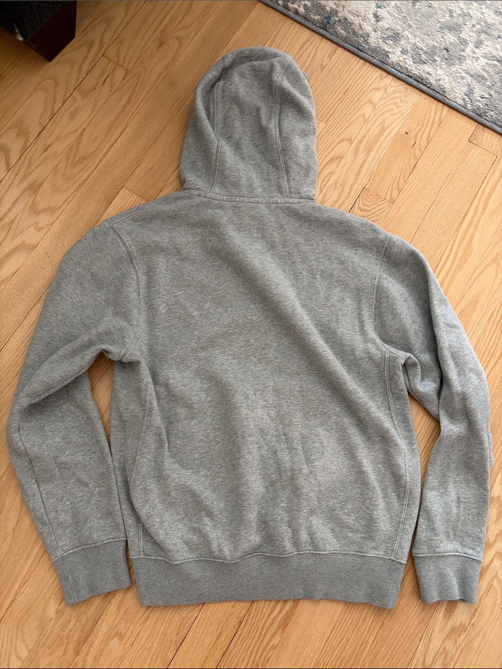 Nike Heather Gray Pullover Hoodie Sweatshirt - Picture 3 of 3